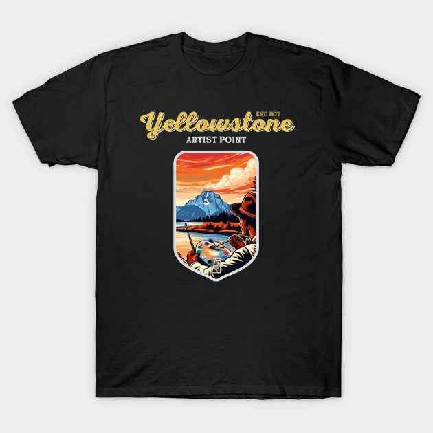 USA - NATIONAL PARK - YELLOWSTONE - Yellowstone Artists Point -31 T-Shirt by ArtProjectShop